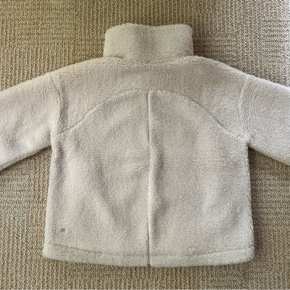 NWT Lululemon Cinchable Fleece Zip-Up Jacket in White Opal - Size 12 - Picture 8 of 14